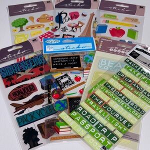 STICKO STICKERS SCRAPBOOKING STICKERS EK SUCCESS NEW PICNIC PARIS TRAVEL SCHOOL